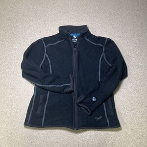 Women's Kuhl Alpaca Fleece Full Zip Jacket Long Sleeve Large Black B3